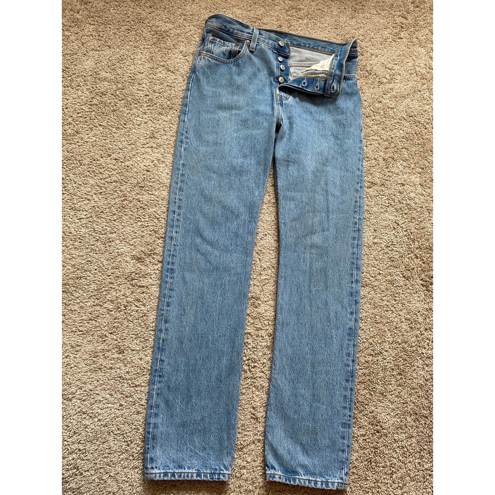 Levi's Pants 501 Button Fly Jeans 28 x 32 High Rise Vintage Big E Light Red s54